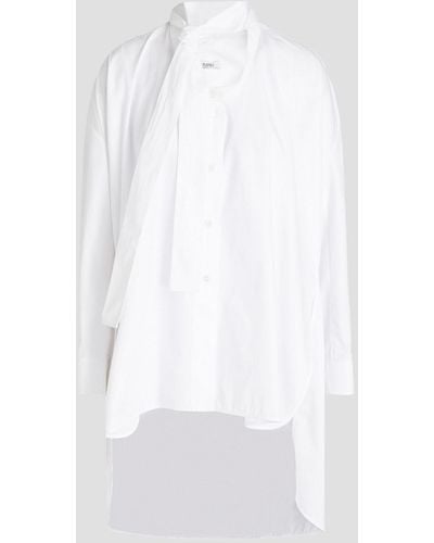 Valentino Garavani Oversized-hemd aus baumwollpopeline mit verzierung - Weiß
