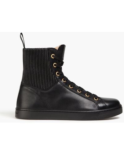 Gianvito Rossi Leather High-top Trainers - Black