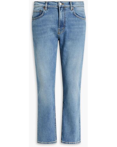 Jeanerica Jeans mit schmalem bein aus denim in ausgewaschener optik - Blau