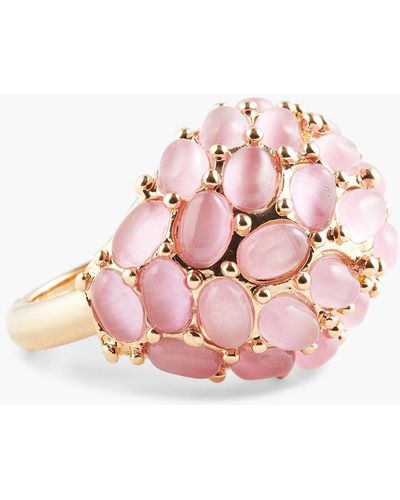 Kenneth Jay Lane Gold-tone Quartz Ring - Pink