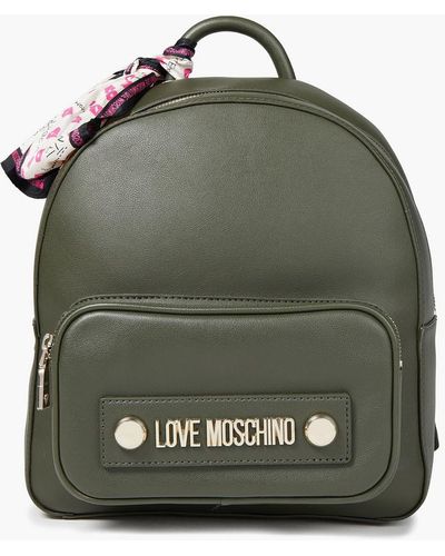 Love Moschino Rucksack aus kunstleder mit verzierung - Grün