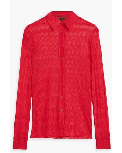 Missoni Crochet-knit Shirt - Red