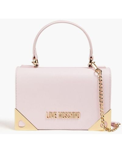 Love Moschino Embellished Faux Leather Tote - Pink