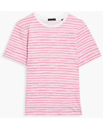 ATM Gestreiftes t-shirt aus baumwoll-jersey - Pink