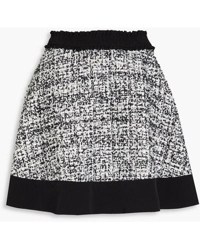 Sandro Malina Sequin-embellished Metallic Tweed Mini Skirt - Black