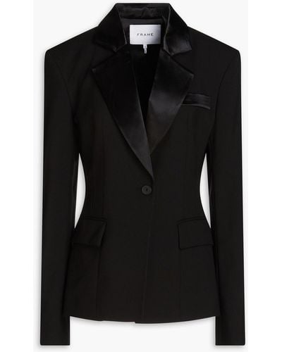 FRAME Blazer aus woll-crêpe - Schwarz