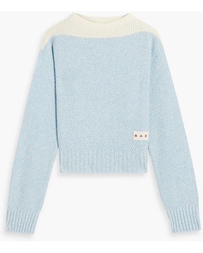 Marni Two-tone Wool Sweater - Blue