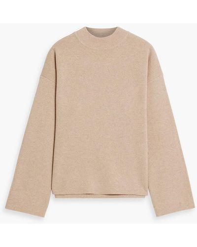 Iris & Ink Ashley Mélange Recycled Wool Jumper - Natural