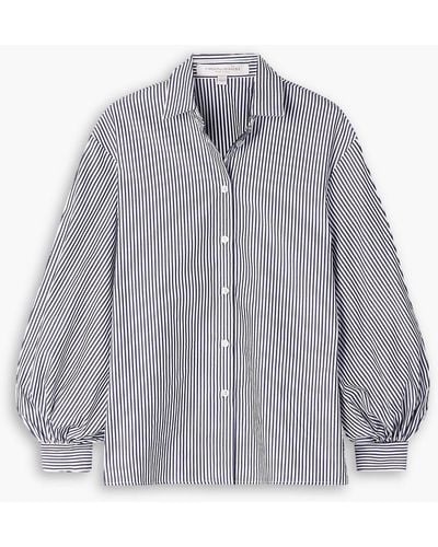 Carolina Herrera Striped Cotton-poplin Shirt - Grey