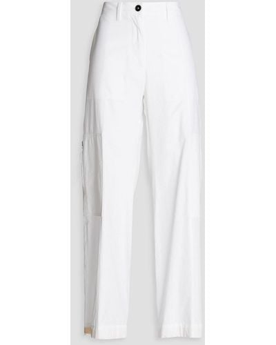 Jil Sander Cotton Cargo Trousers - White