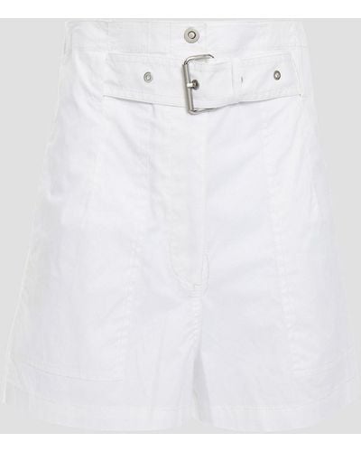 3.1 Phillip Lim Belted Stretch-cotton Poplin Shorts - White