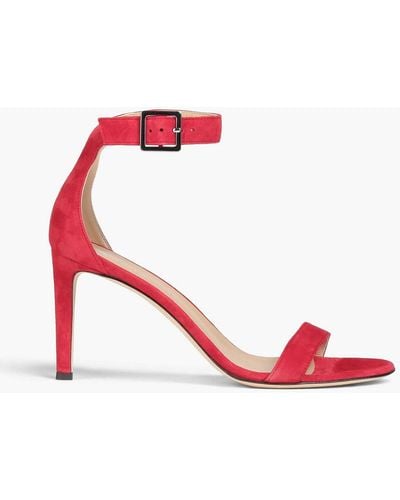 Giuseppe Zanotti Basic 85 Suede Sandals - Red