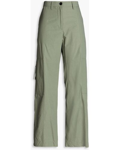 Jil Sander Cotton Cargo Trousers - Green