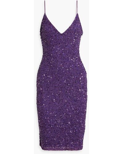 retroféte Billie Embellished Tulle Dress - Purple