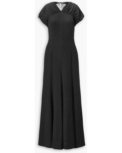 TOVE Yves Open-back Silk-crepe Maxi Dress - Black