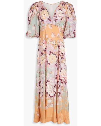 byTiMo Floral-print Crepe De Chine Maxi Dress - Pink
