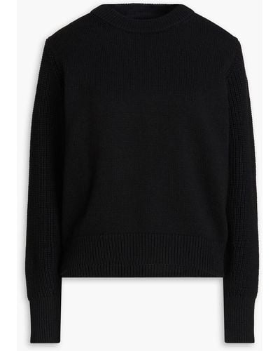 Chinti & Parker Ribbed Cotton Sweater - Black