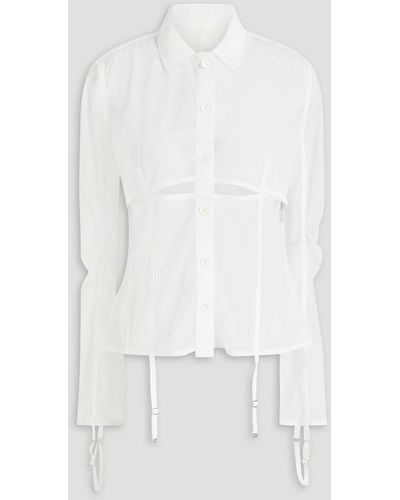 Jacquemus Vela Cutout Mesh Shirt - White