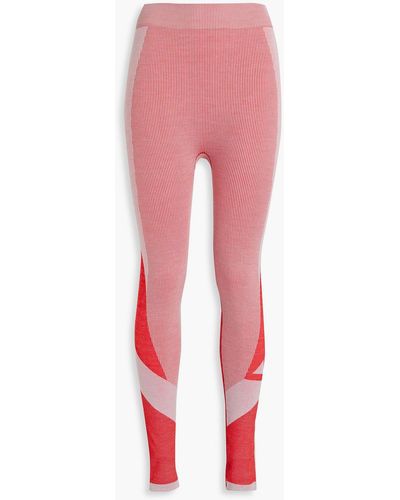 Y-3 Ribbed Jacquard leggings - Red