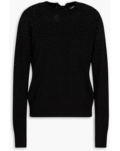 Autumn Cashmere Embellished Cashmere Sweater - Black