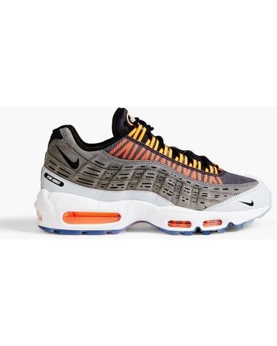 Nike Air Max 95 Mesh And Leather Sneakers - Gray