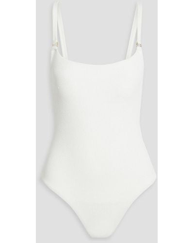 Melissa Odabash Tosca Ribbed Swimsuit - White