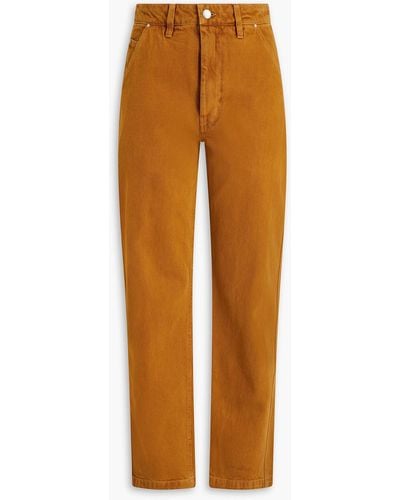 Alex Mill Thompson High-rise Straight-leg Jeans - Orange