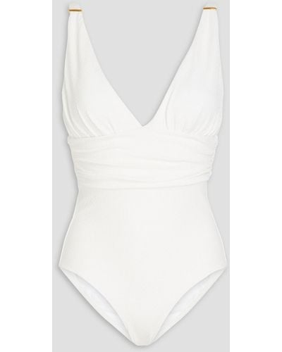 Melissa Odabash Panarea Ruched Swimsuit - White