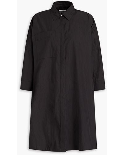 Co. Oversized Crinkled Tton-blend Poplin Shirt - Black