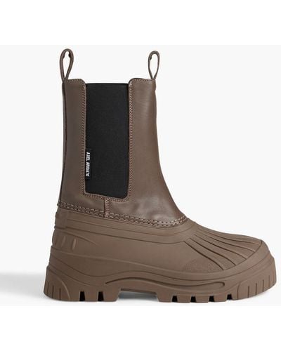 Axel Arigato Cryo Leather And Rubber Rain Boots - Brown