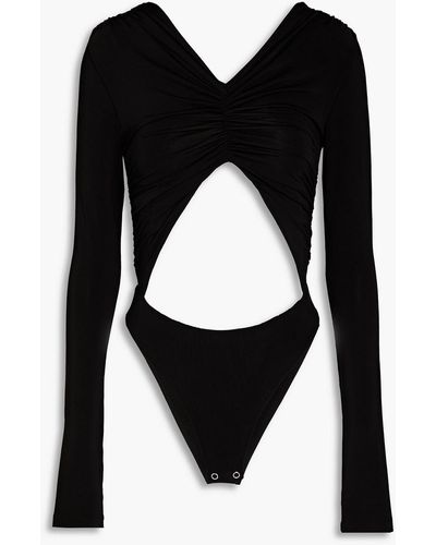 Matériel Cutout Stretch-jersey Bodysuit - Black