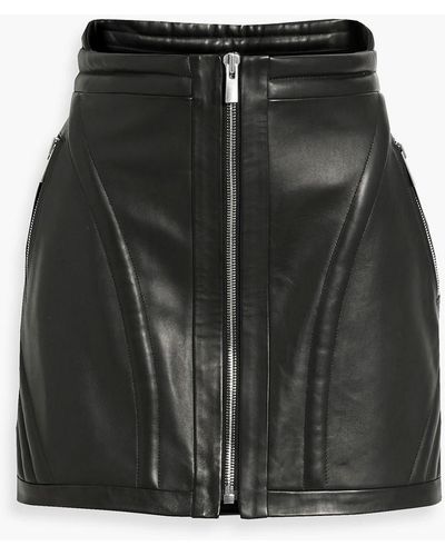 Magda Butrym Leather Mini Skirt - Black