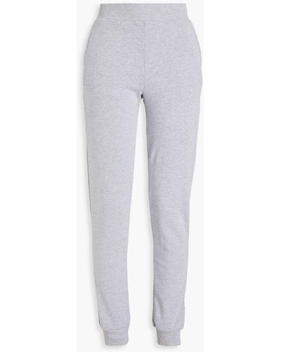 L'Agence Mélange French Terry Track Trousers - Grey