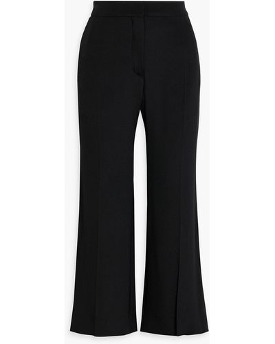 Valentino Garavani Cropped Silk Flared Pants - Black