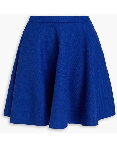 RED Valentino Brushed Wool-felt Mini Skirt - Blue