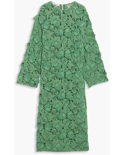 Valentino Garavani Cotton-blend Guipure Lace Tunic - Green