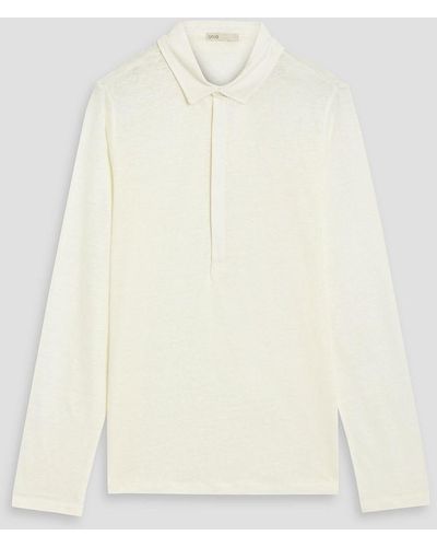 Onia Linen-jersey Polo Shirt - Natural