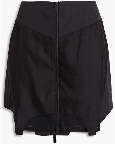 McQ Mesh-paneled Shell Mini Skirt - Black