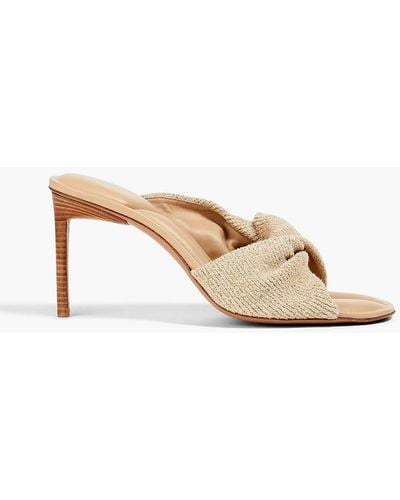 Jacquemus Bagnu Twisted Terry Mules - Natural