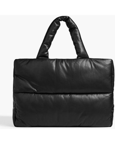 Stand Studio Dafne Quilted Faux Leather Tote - Black