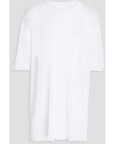 Petar Petrov Karissa t-shirt aus häkelstrick - Weiß