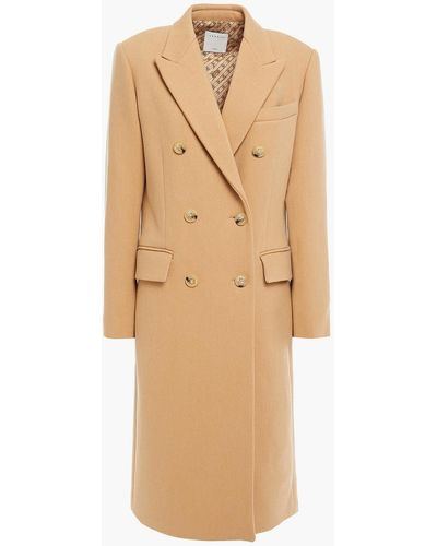 Sandro Bayane Double-breasted Wool-blend Twill Coat - Natural