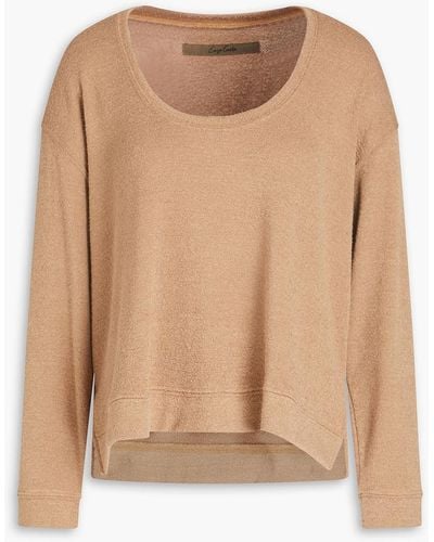 Enza Costa Bouclé-knit Sweater - Natural