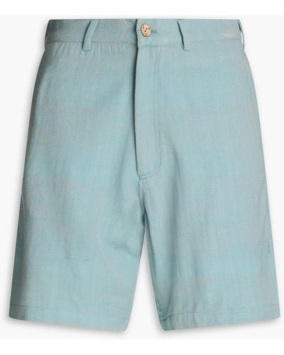 SMR Days Leeward Bamboo And Wool-blend Shorts - Blue