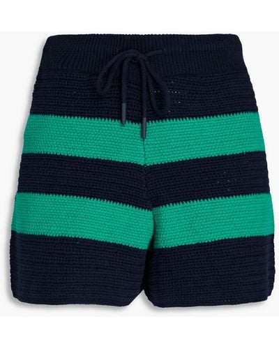 Zimmermann Striped Cotton Shorts - Green