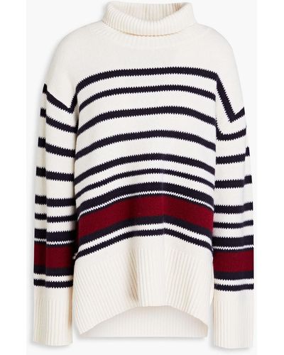 By Malene Birger Hedera Striped Wool-blend Turtleneck Sweater - Red