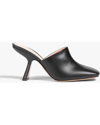 Nicholas Kirkwood 90mm Alba Leather Mules - Black