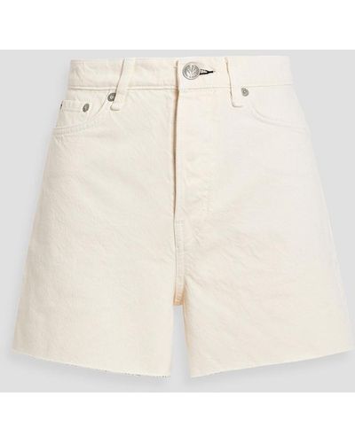 Rag & Bone Maya Frayed Denim Shorts - Natural