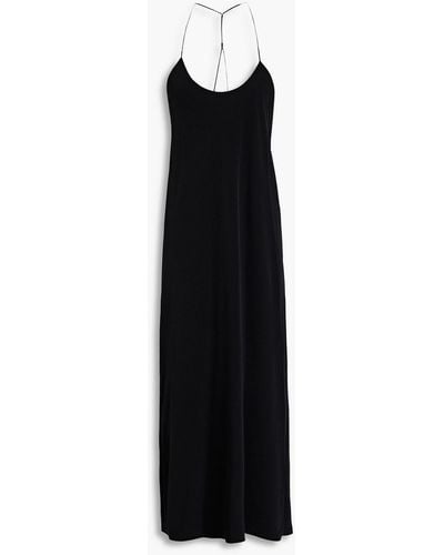 Tibi Crepe Midi Slip Dress - Black