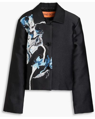 Stine Goya Kiiana Metallic Jacquard Jacket - Black